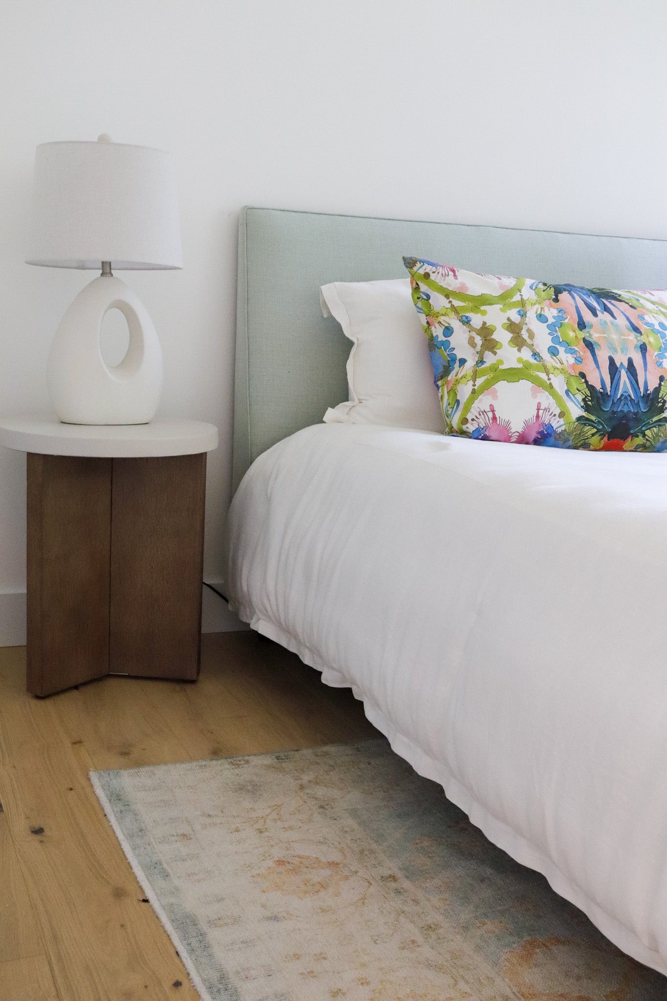 Upholstered Queen Bed - Turbo Rain