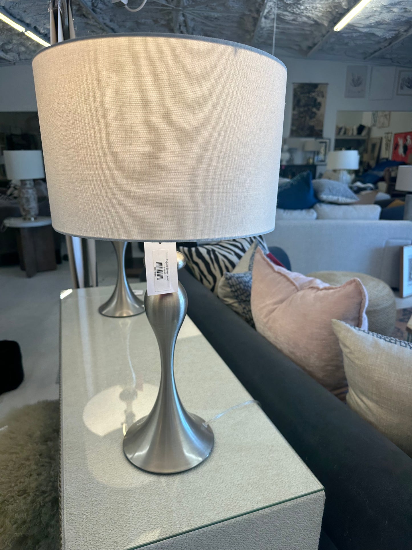 Figure Silver Lamp