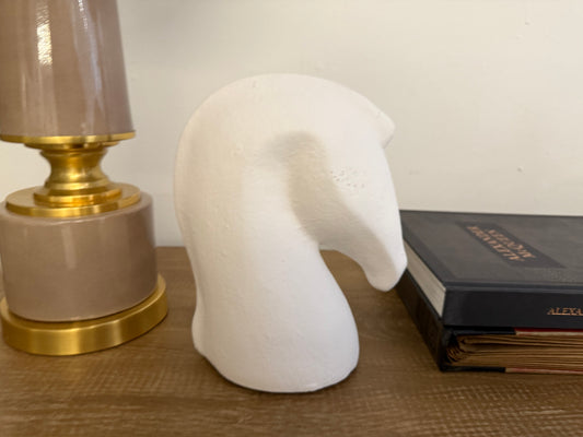 White Textured Horse Head