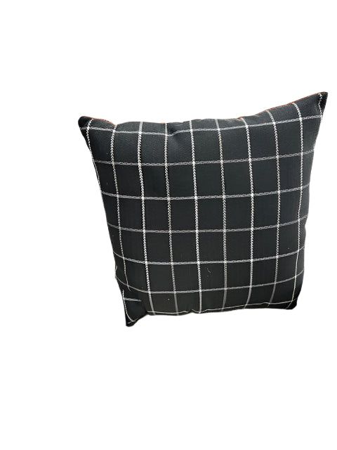 HB  Black Plaid Pillow