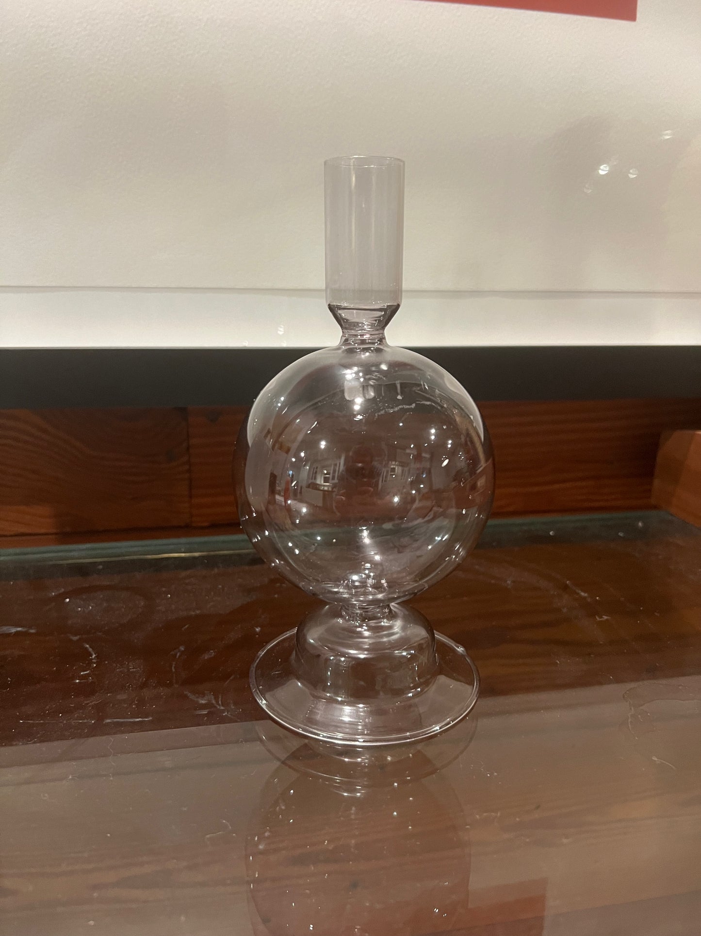 Small Blown Glass Candle Stick