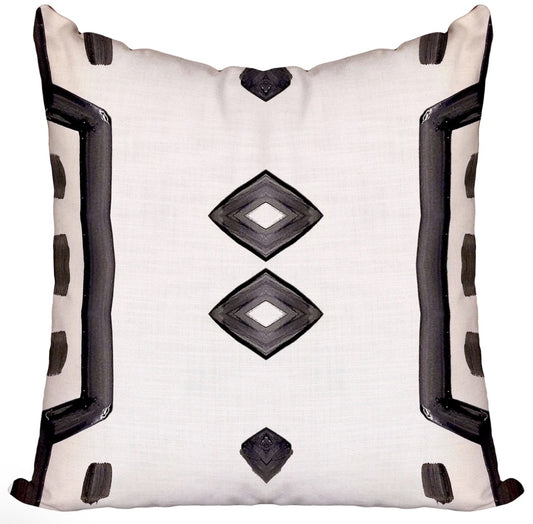 Kuba Kuba Velvet w/ Neutral Velvet Backing Pillow 22x22