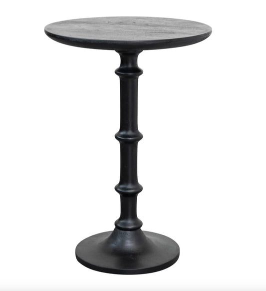 Mango Wood Table, Matte Black, KD