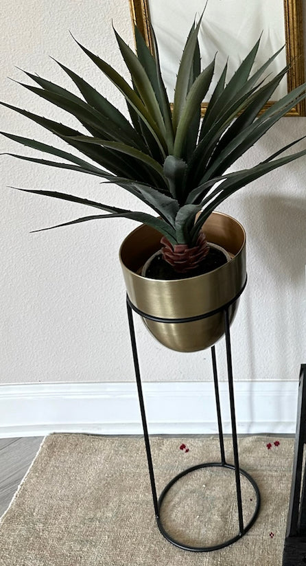 Black and Gold Plant Pot Stand