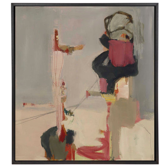 Reef Coral 54x60 Black Frame Art