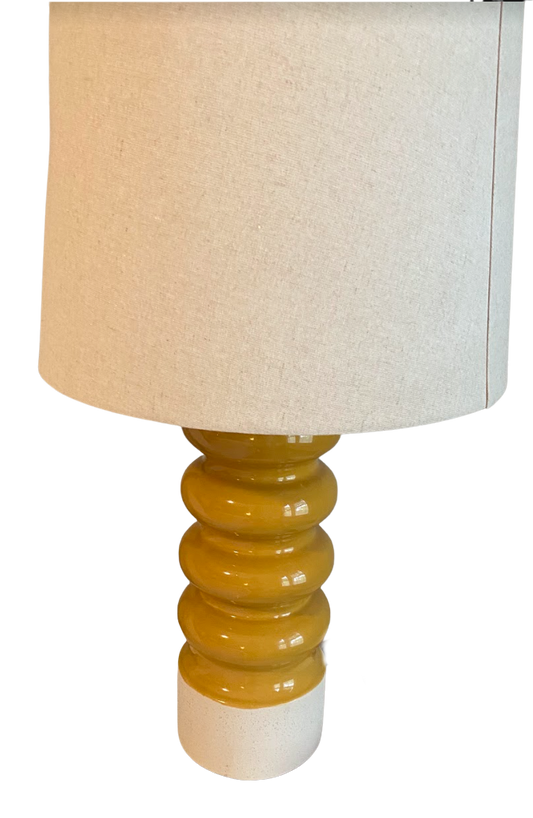 Ribbed Table Lamp (Yellow)