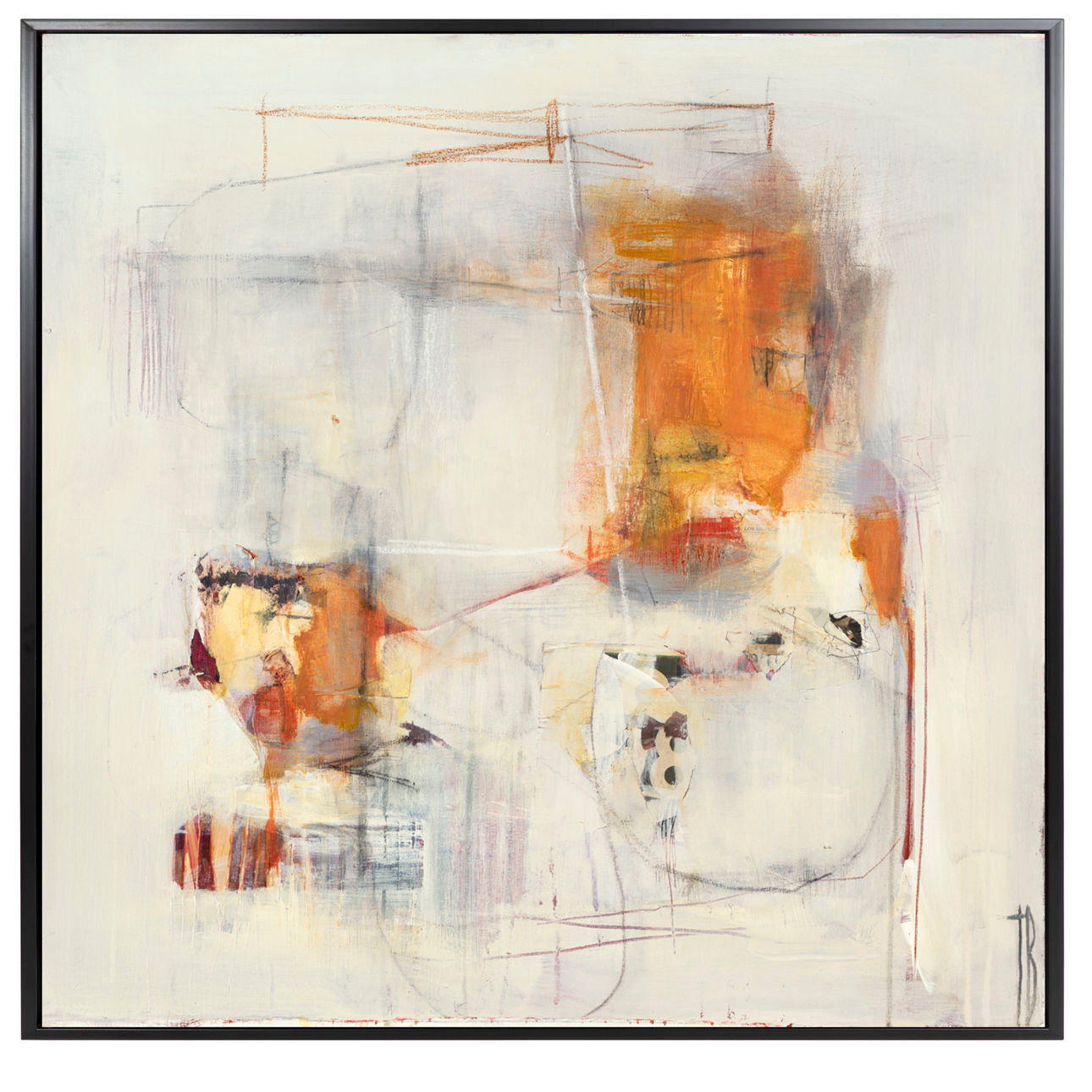 Road Map I 40x40 Black Frame Art