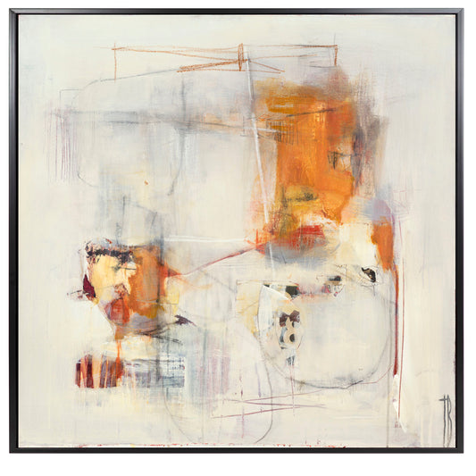 Road Map I 40x40 Black Frame Art