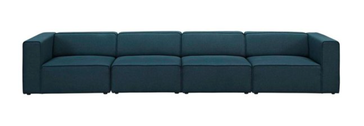 Mingle 6 Piece Upholstered Fabric Sectional Gray