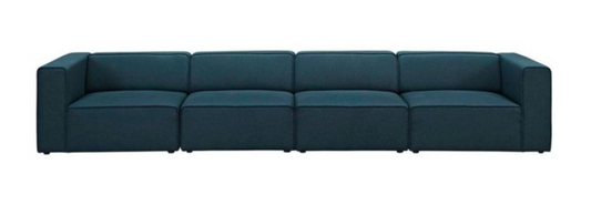 Mingle 6 Piece Upholstered Fabric Sectional Gray
