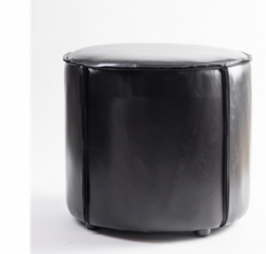 Eddy Hocker Round Ottoman Black