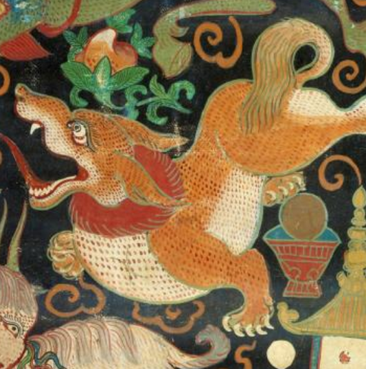 Foo Series Dog Art (1) 24"w x 24"h