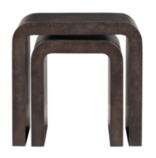 Brea Nesting Side tables Chocolate Burl - set