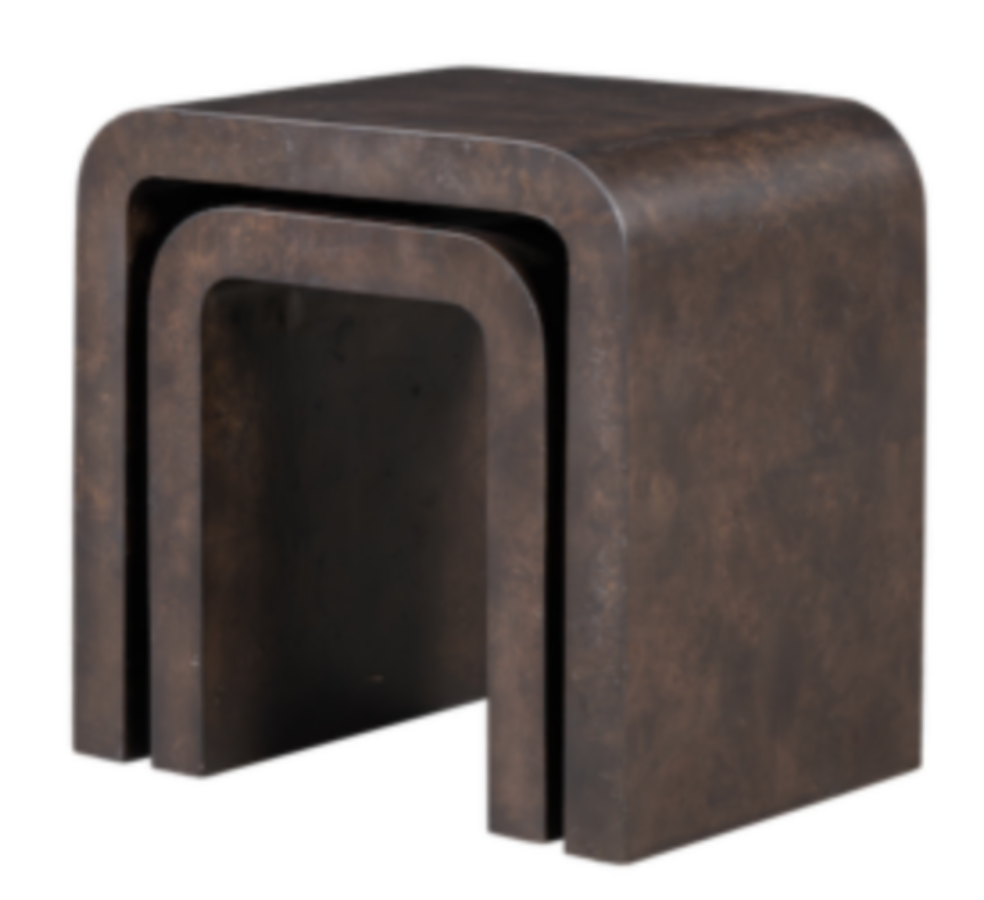 Brea Nesting Side tables Chocolate Burl - set