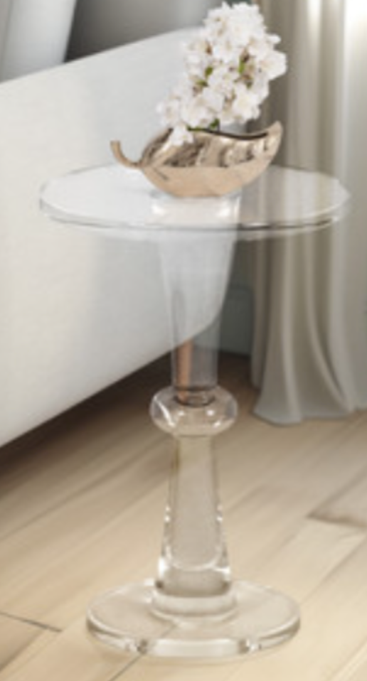 Ronalia Clear Acrylic Round Accent Table