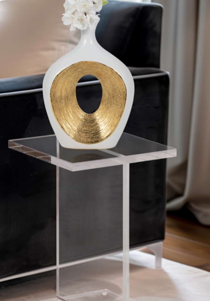 Hazley Acrylic Accent Table