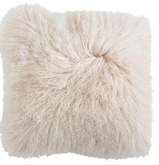20" Mongolian Lamb Fur Pillow -DA9512