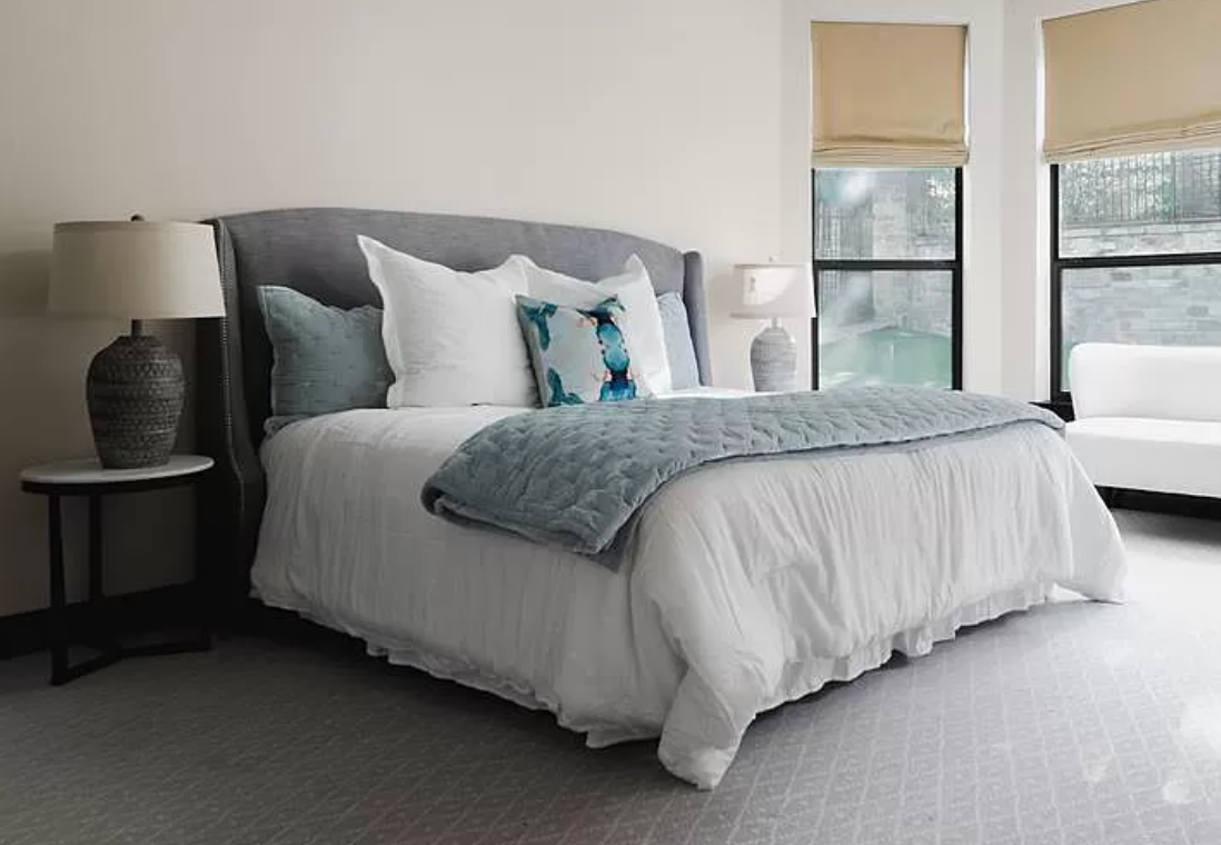 Upholstered King Headboard Myra Graphite Chrome