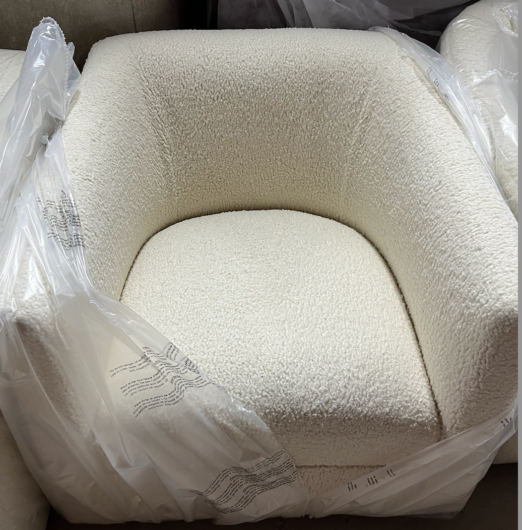 Swivel Chair Sheepskin Natural