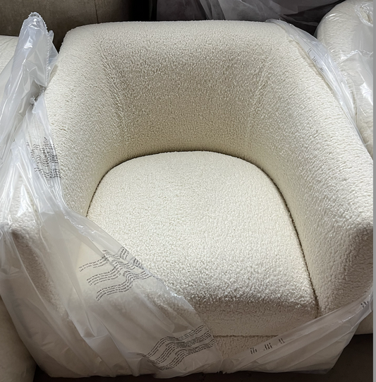 Swivel Chair Sheepskin Natural