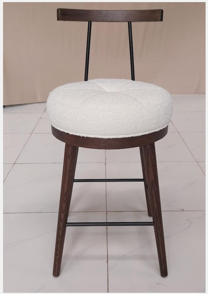 Ash Wood Black Barstool
