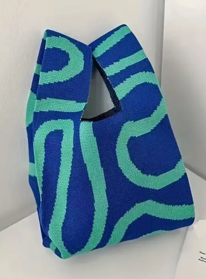 Blue and Blue Makeup Tote Bag