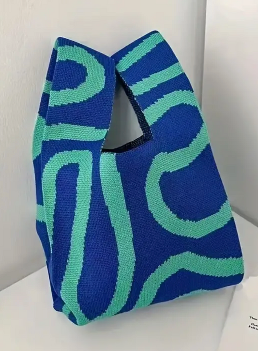 Blue and Blue Makeup Tote Bag