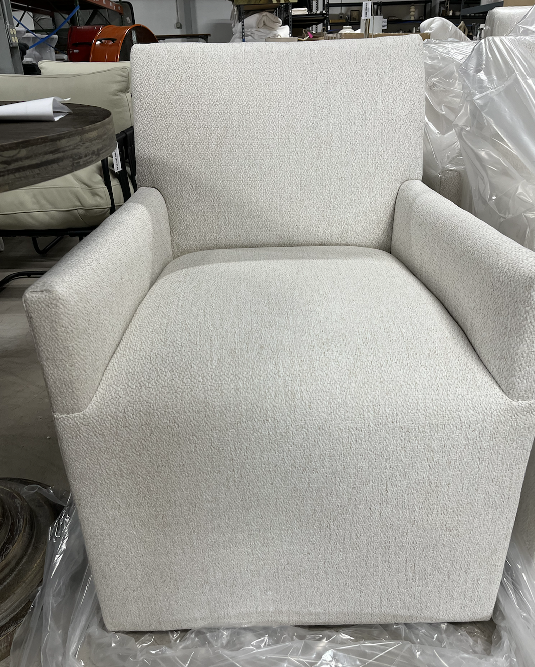 Castered Side Chair Bopper Natural