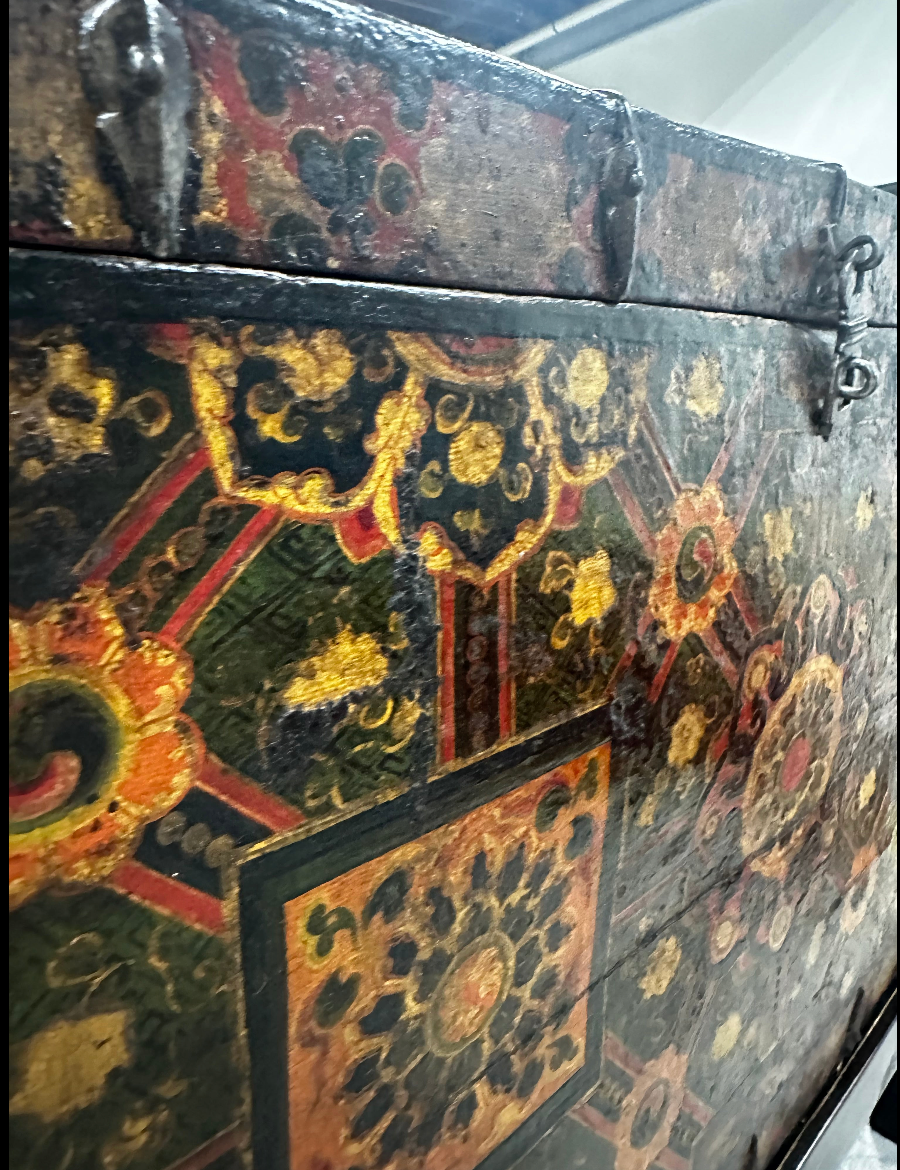 Vintage Painted Asian Trunk