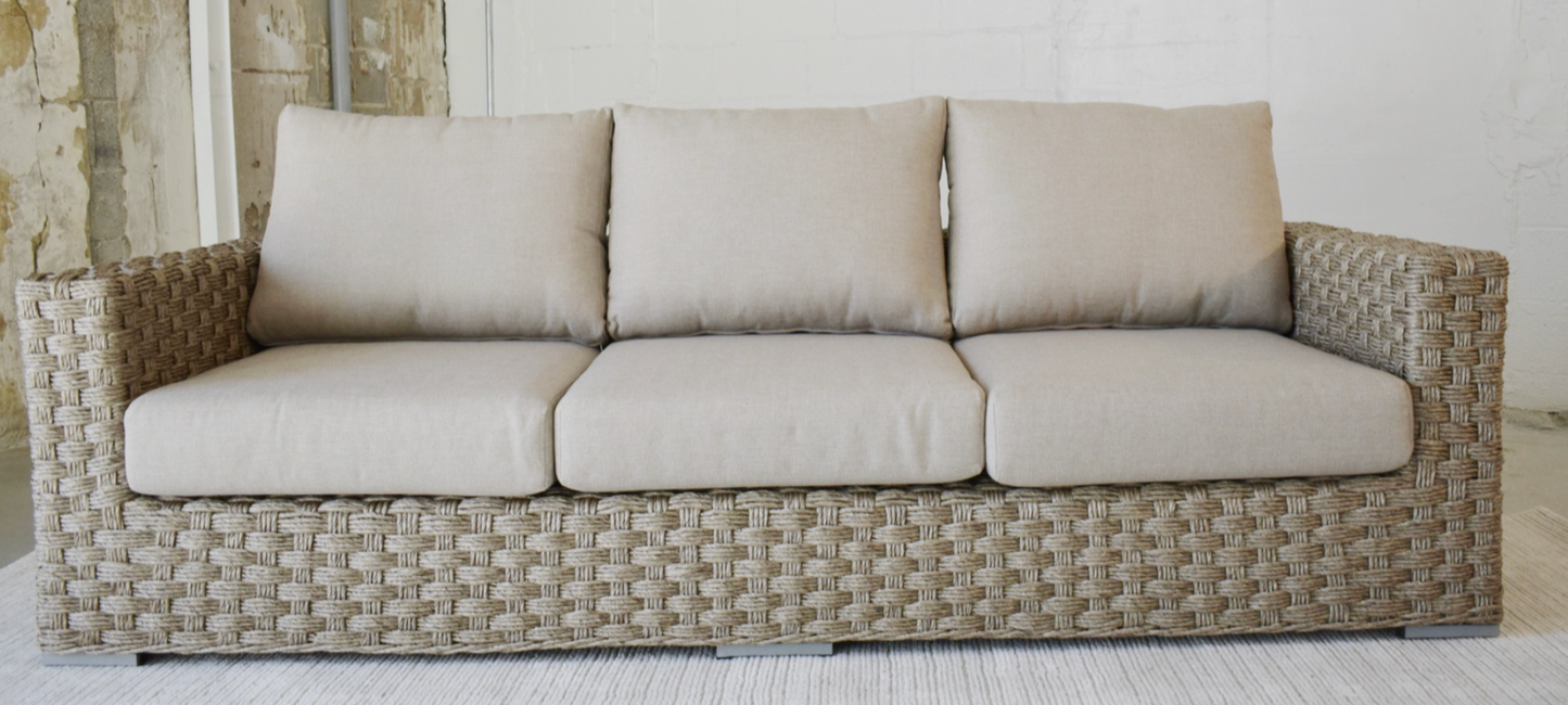 Malibu Outdoor 3 seater Sofa Brown