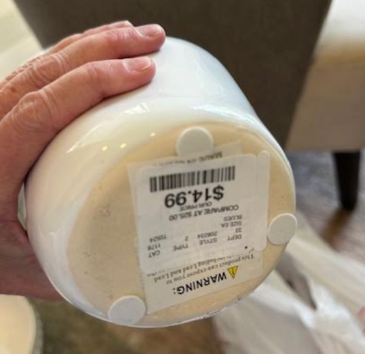 White Ceramic Planter