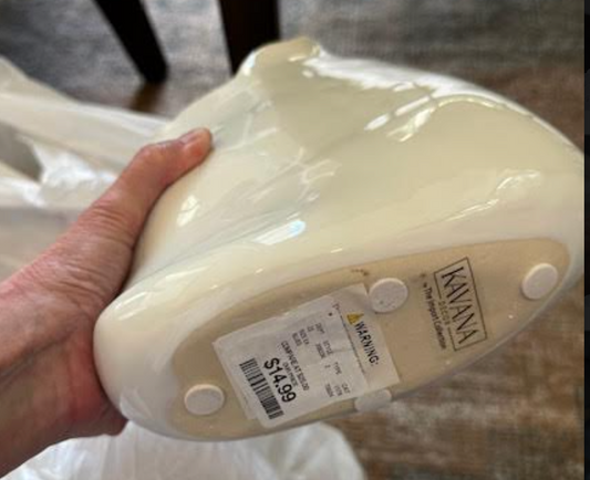 White Ceramic Curvy Vase