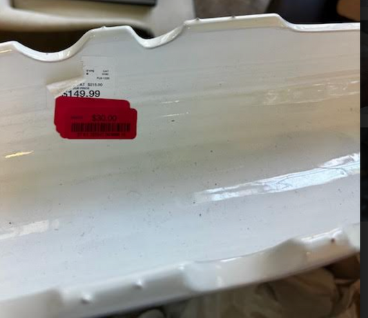 White Ceramic Curvy Boat Bowl