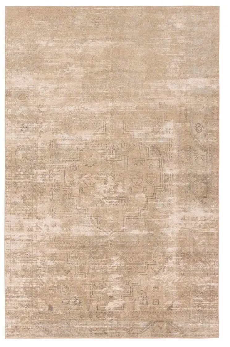 Edage Tan/Taupe & Green EDA05 6x9