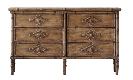 Faux Bamboo Dresser Large