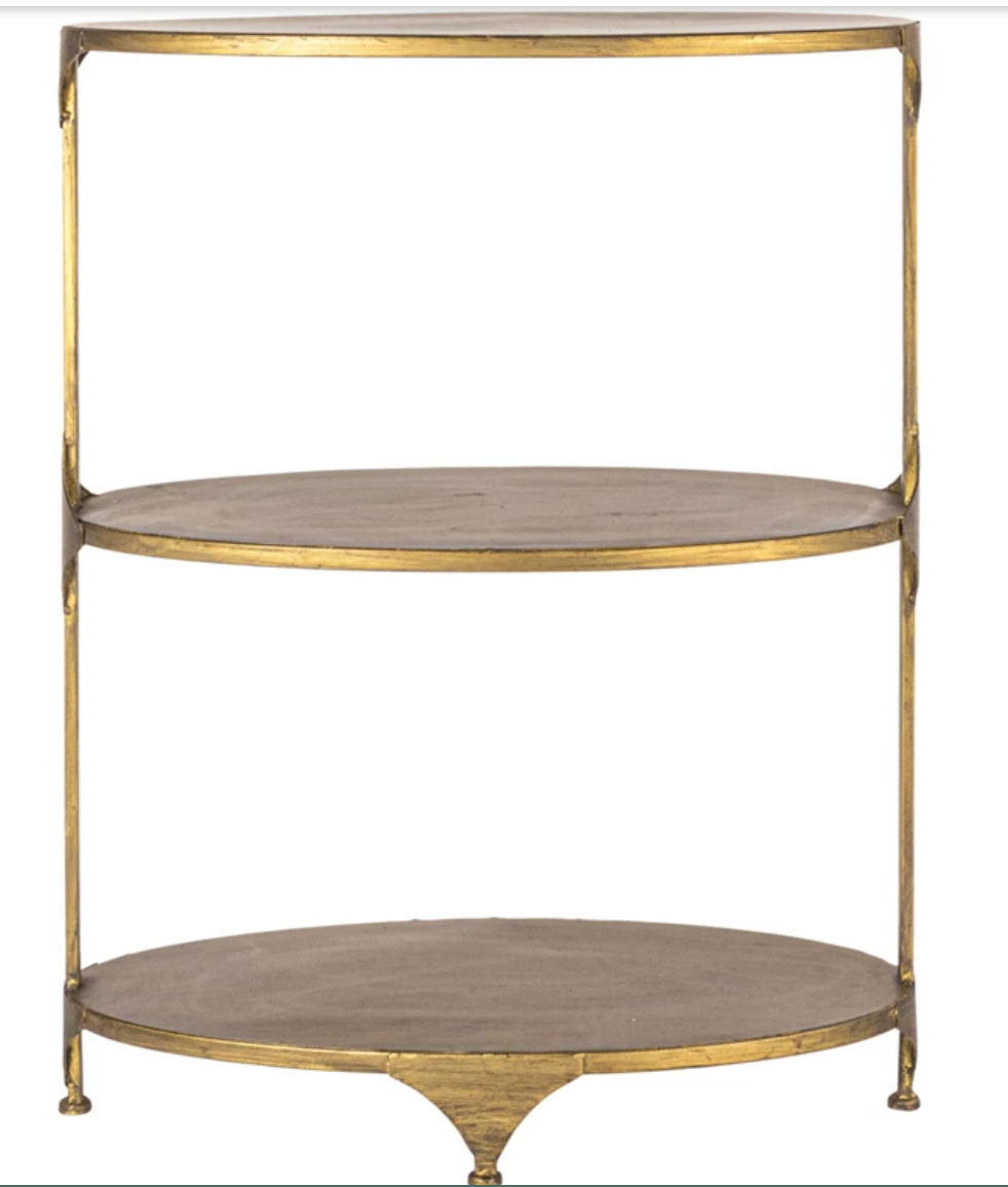 Metal 3-Tier Shelf with Antique Finish