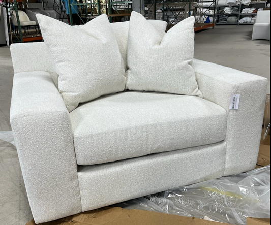 Artisan Bench Large Occasional Chair-Shear Cotton