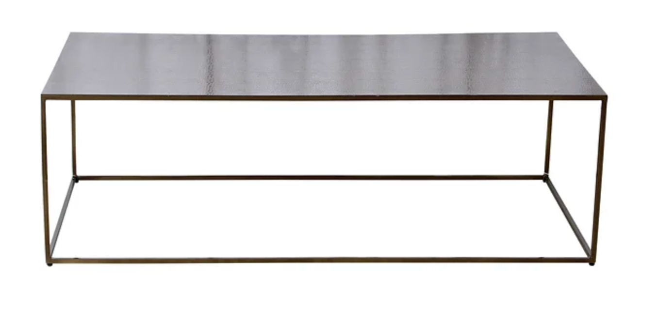 Alligator Coffee Table in Embossed Iron