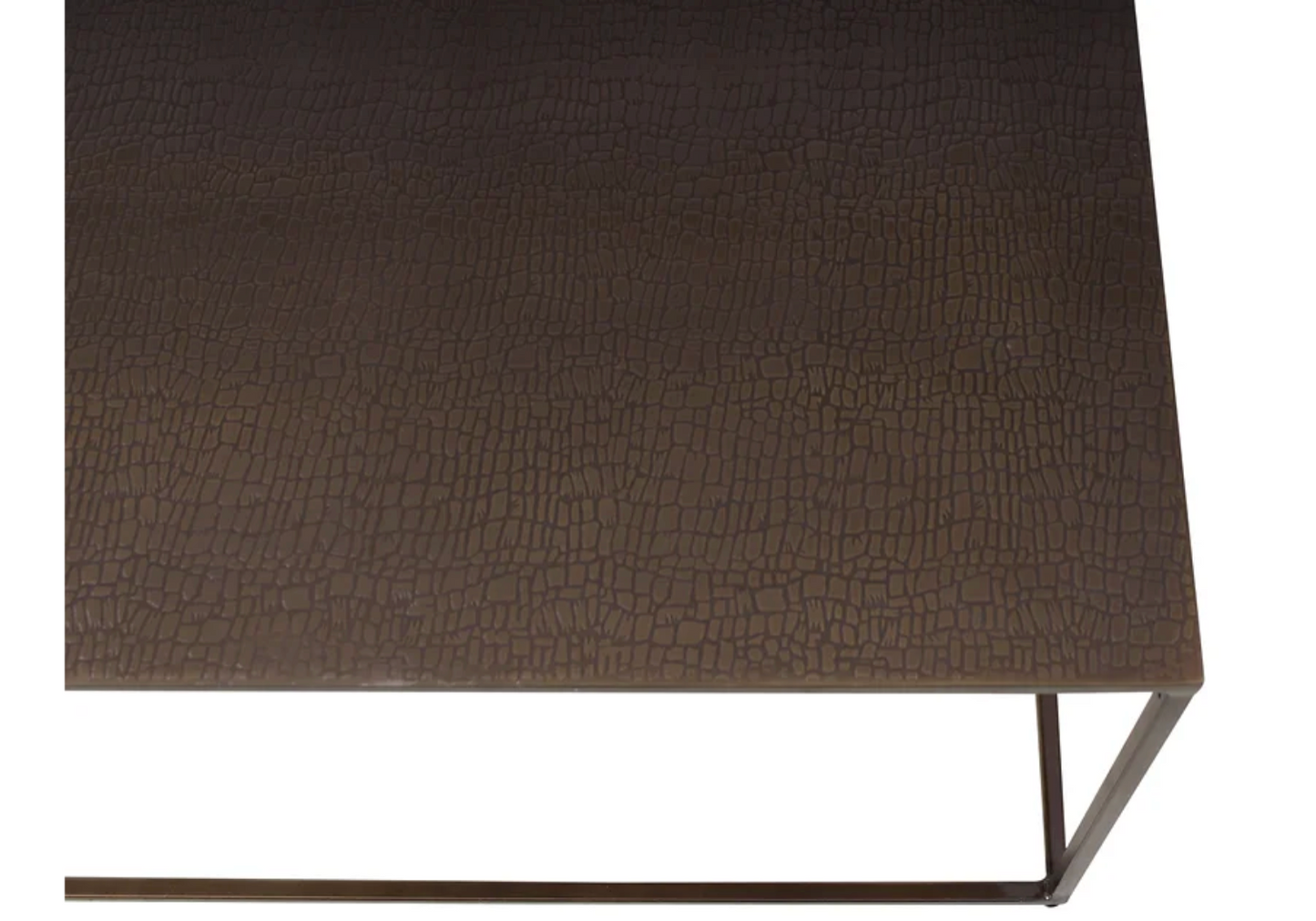 Alligator Coffee Table in Embossed Iron