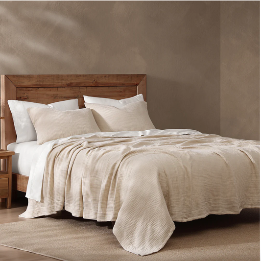 King Cotton Voile Blanket in Sable