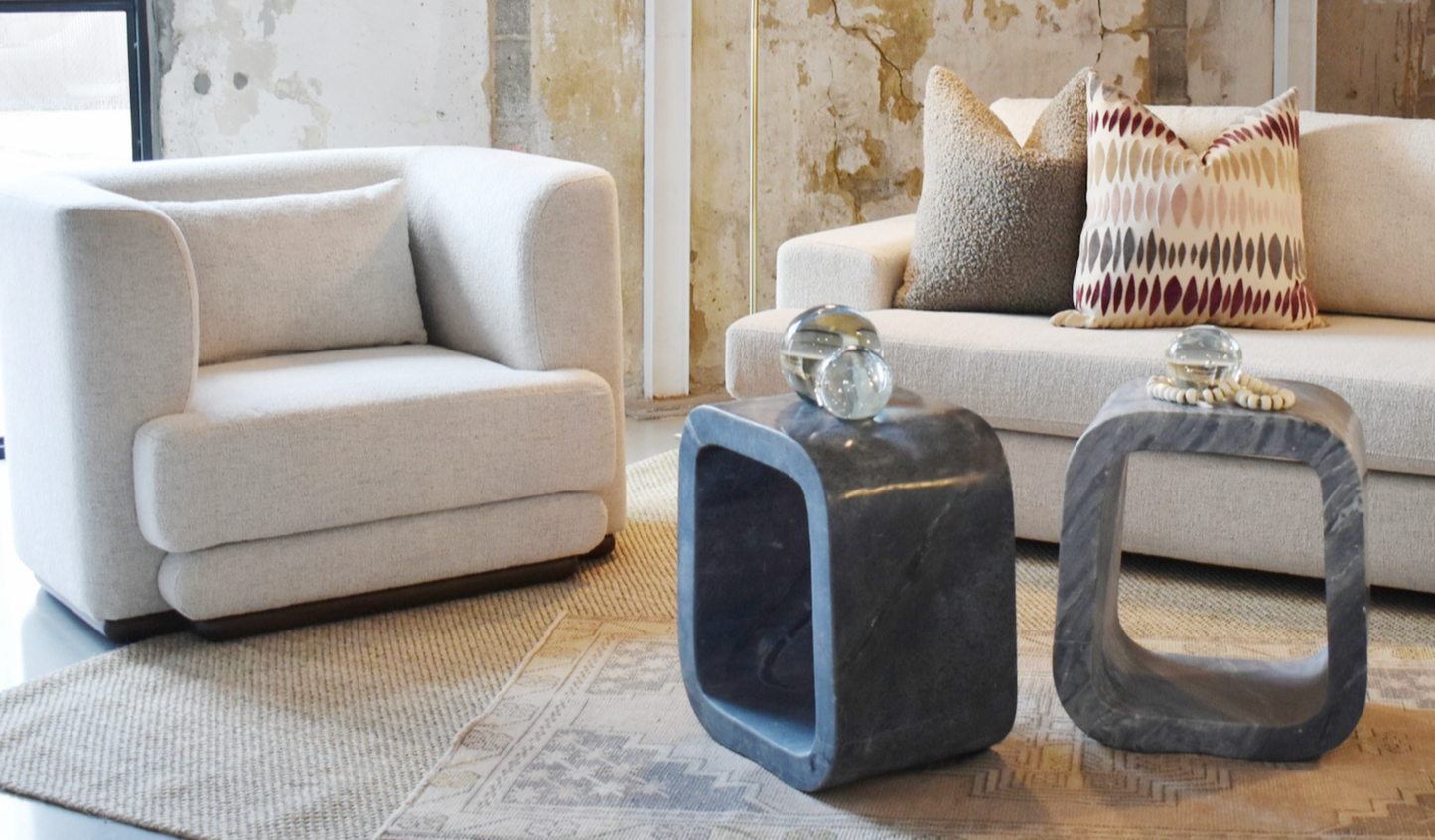 Nayna Armchair in Glacier