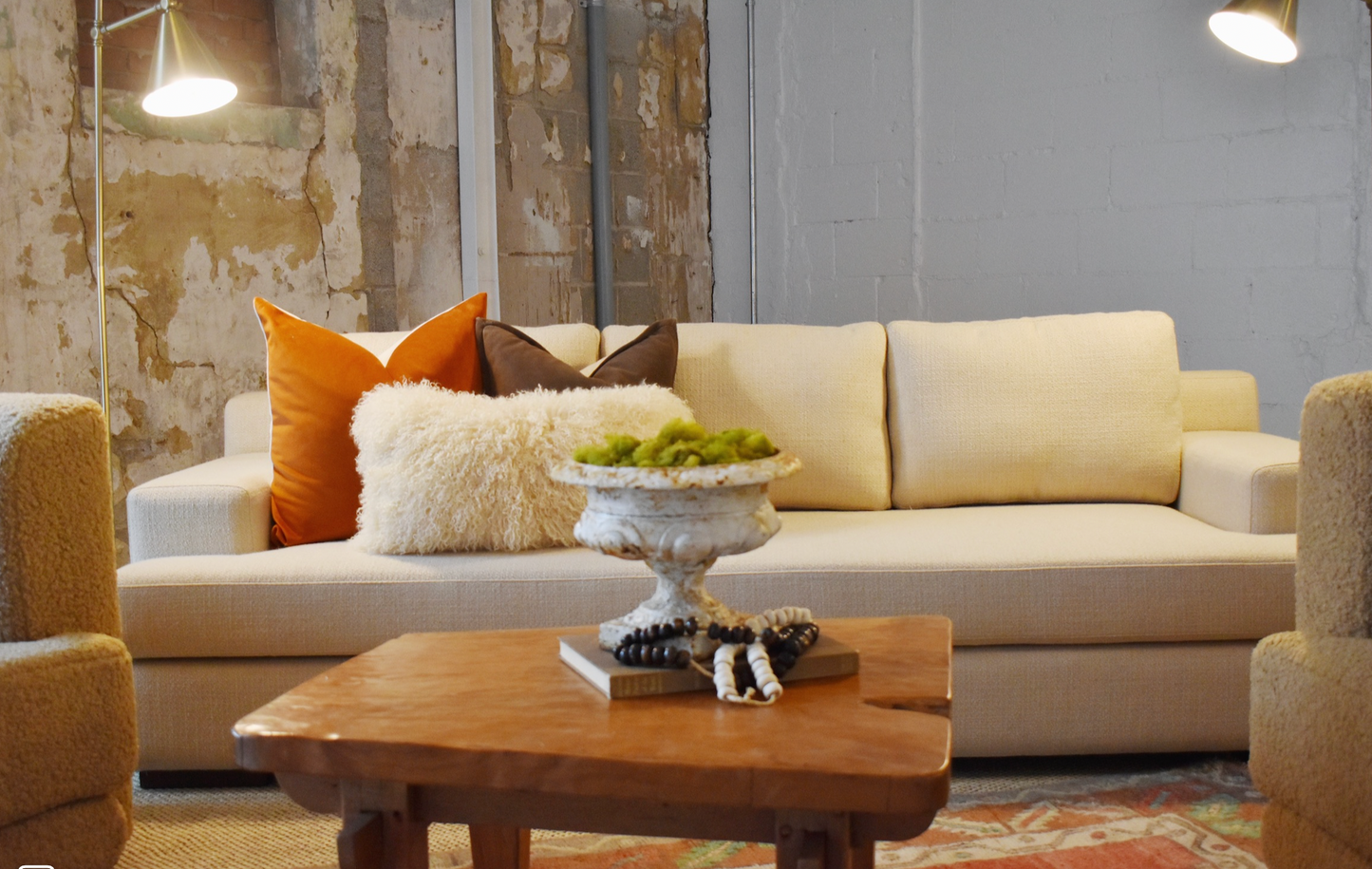 Rocky Sofa in Oatmeal 95"