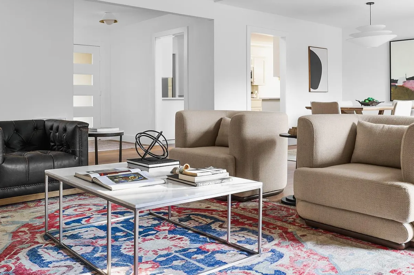 Sinclair Coffee Table in Marble and Iron