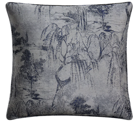 Pastoral Jacquard Euro Sham - Silver