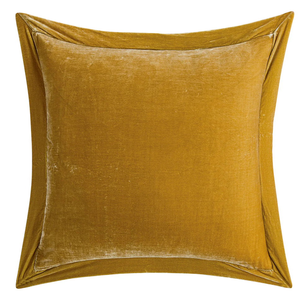 Stella Velvet Euro Sham - Saffron
