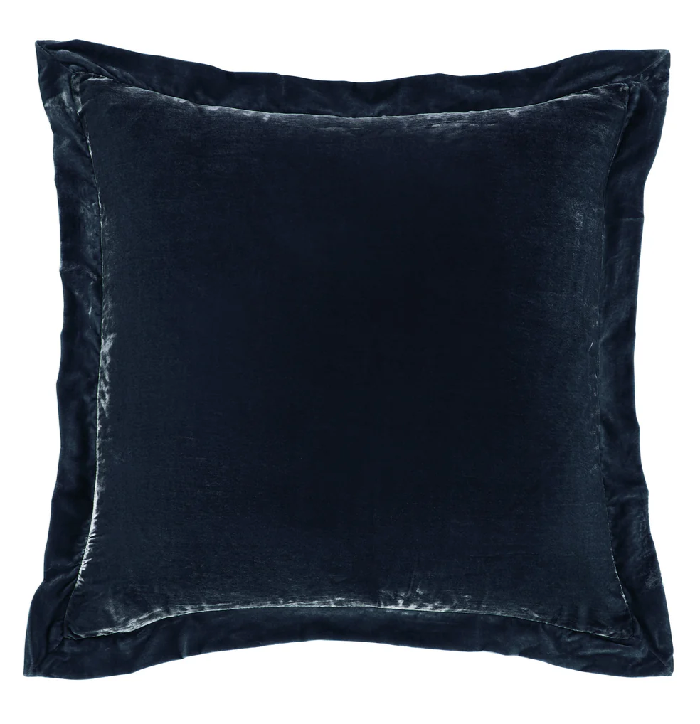 Stella Velvet Euro Sham - Midnight Blue