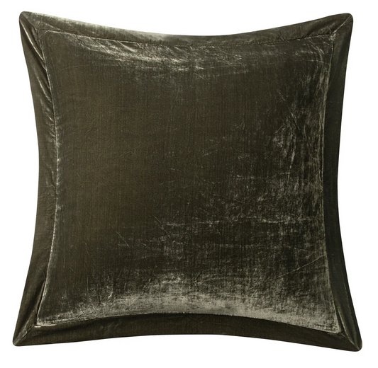 Stella Velvet Euro Sham - Fern Green