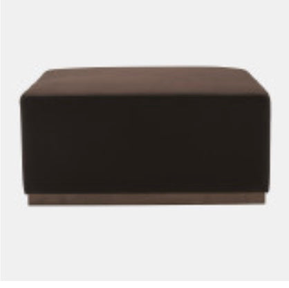 Upholstered Square Ottoman, Brown 40x18