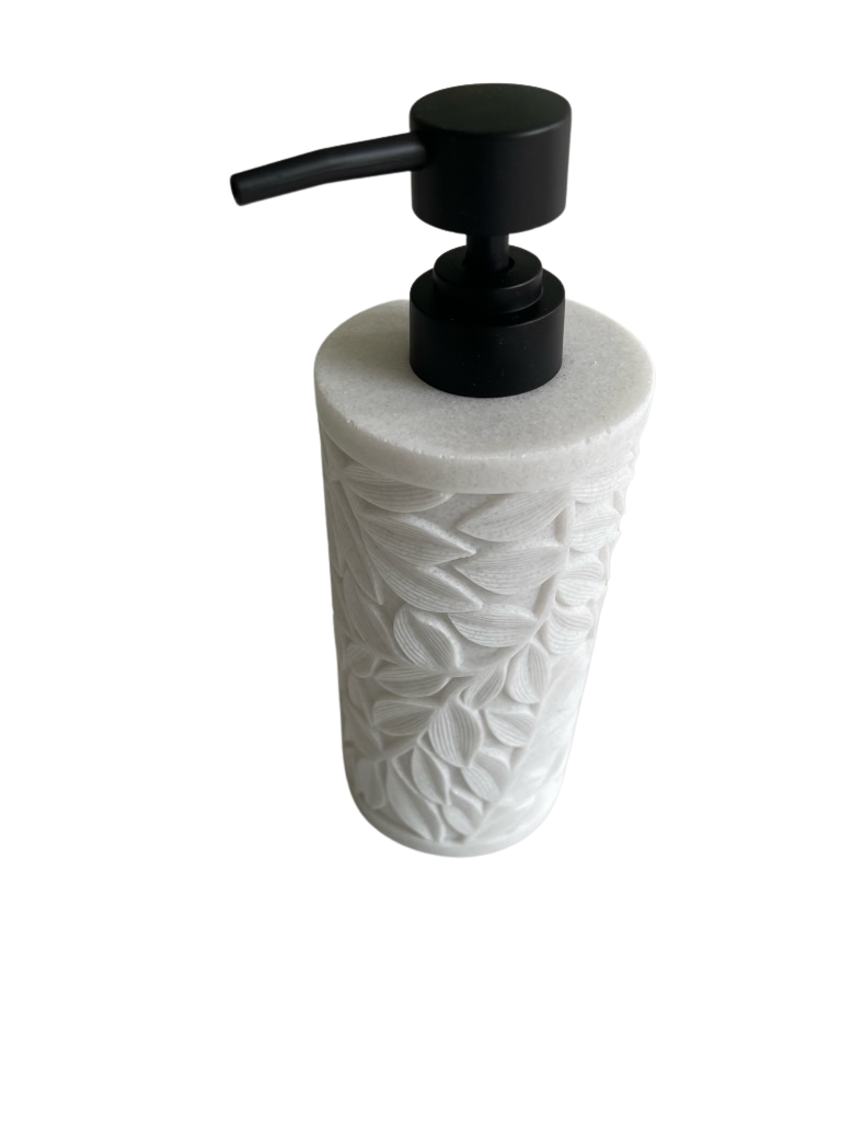 White Leaf Soap Dispenser