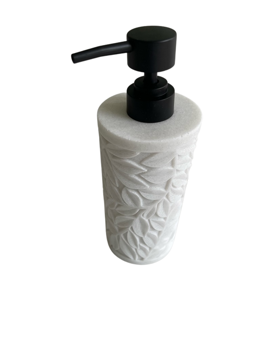 White Leaf Soap Dispenser